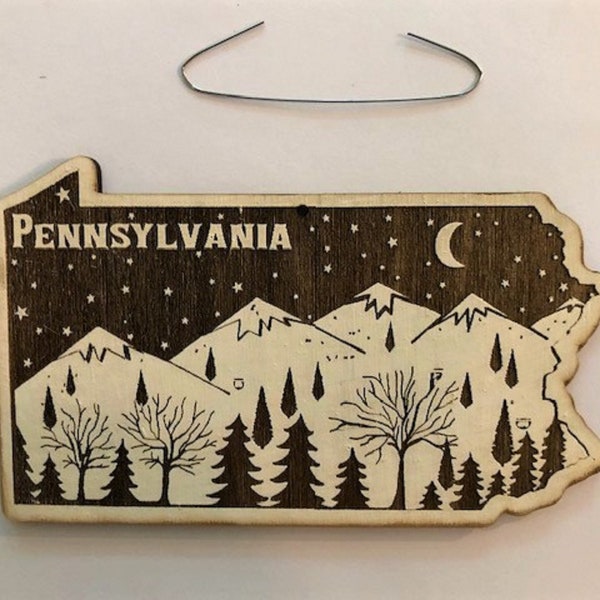 Pennsylvania Ornament, Pennsylvania Art, Pennsylvania Gifts, Pennsylvania Christmas Ornament, Pennsylvania Ornament, Pennsylvania Christmas