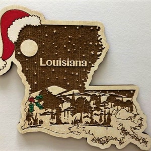 Louisiana Christmas Ornament, Louisiana Ornament,  Louisiana Gifts,  Louisiana Christmas,  Louisiana