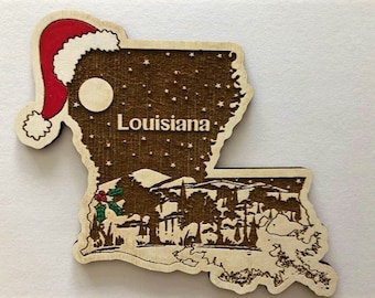 Louisiana Christmas Ornament, Louisiana Ornament,  Louisiana Gifts,  Louisiana Christmas,  Louisiana