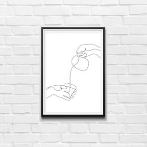 Coffee Line Art Digital Download