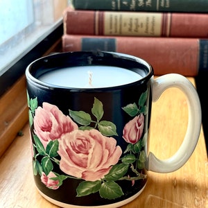 Rose Mug Candle - 1990 Vintage