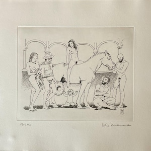 Milo Manara - Picasso - 50x40 cm, Engraving from 2006