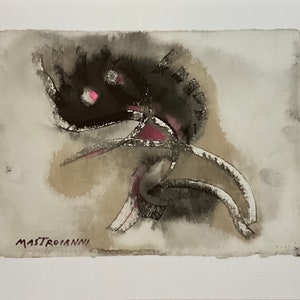Umberto Mastroianni - Chimera notturno - limitierte Lithographie cm 52x37