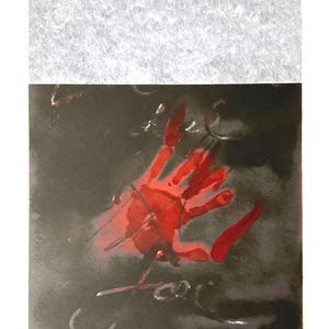Antoni Tapies - Man de foc - 1982, limited edition lithograph 52x37 cm