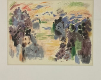 Andrè Masson - Le lac - limited edition lithograph cm 52x37