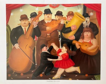 Fernando Botero - Ball in Colombia - Offset lithograph 36x28 cm
