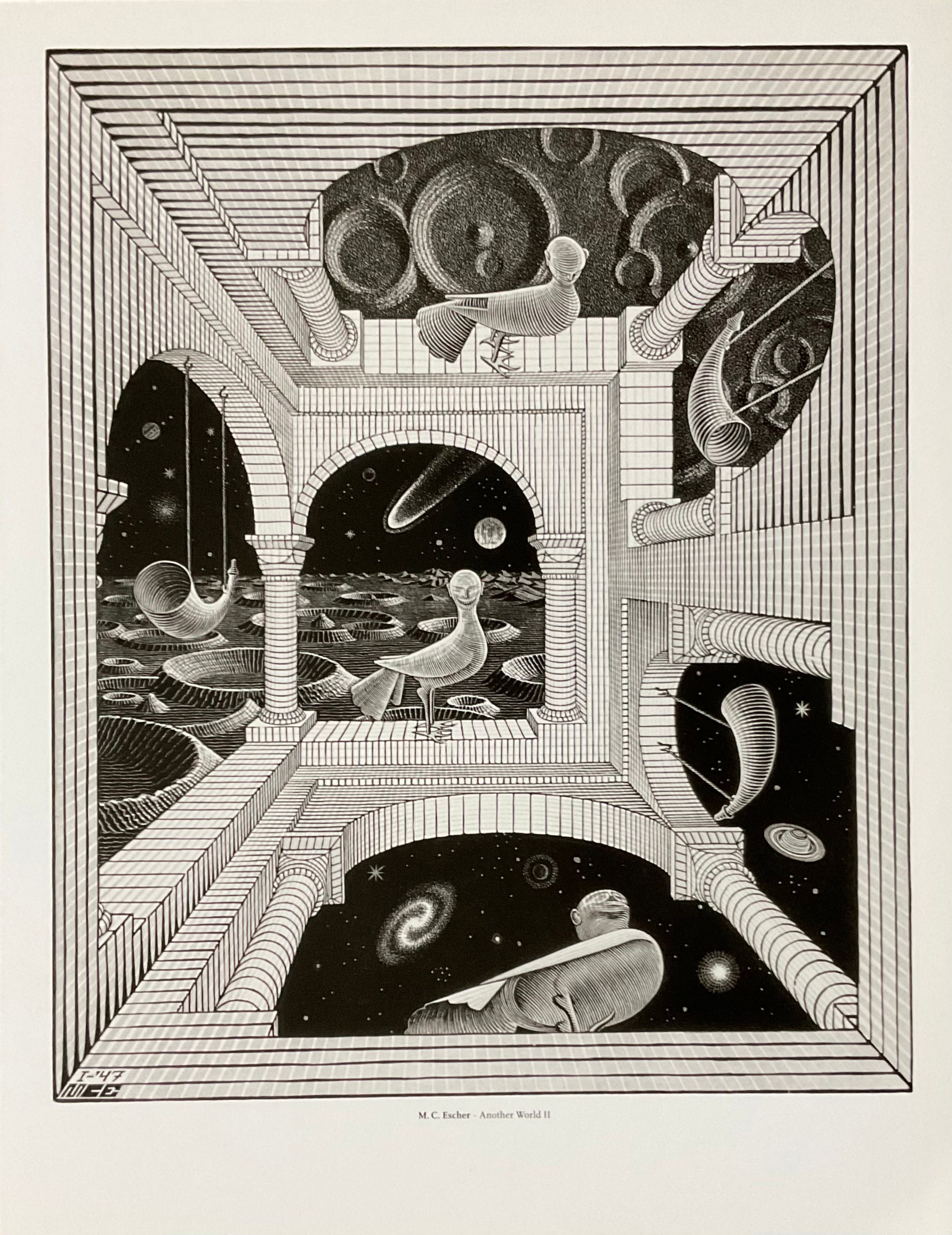 M.C. Escher - Offset Lithograph 33x25 Cm Limited Edition - Etsy