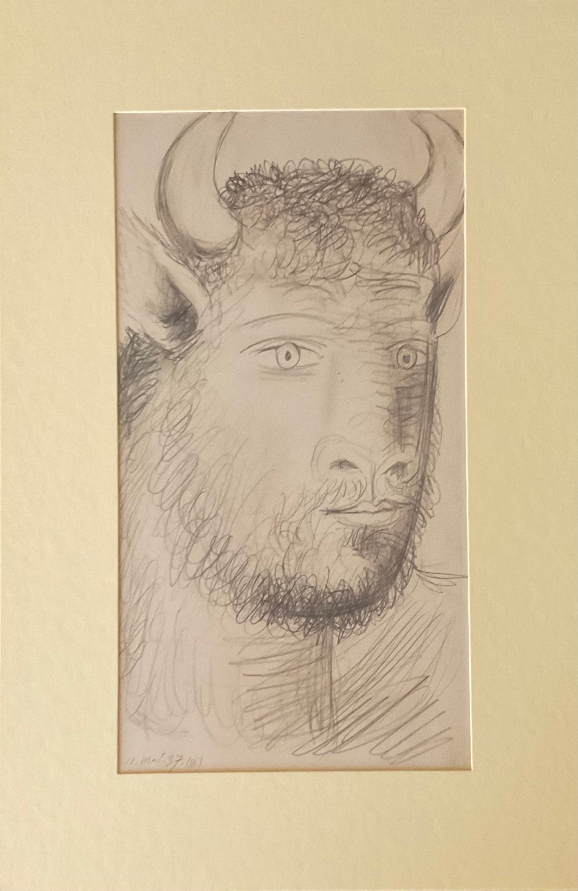Pablo Picasso - Guernica: Head of Minotaur, cm 60x40