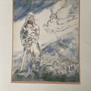 Marc Chagall - SPECIAL EDITION - rare lithograph with embossed signature cm 52x37