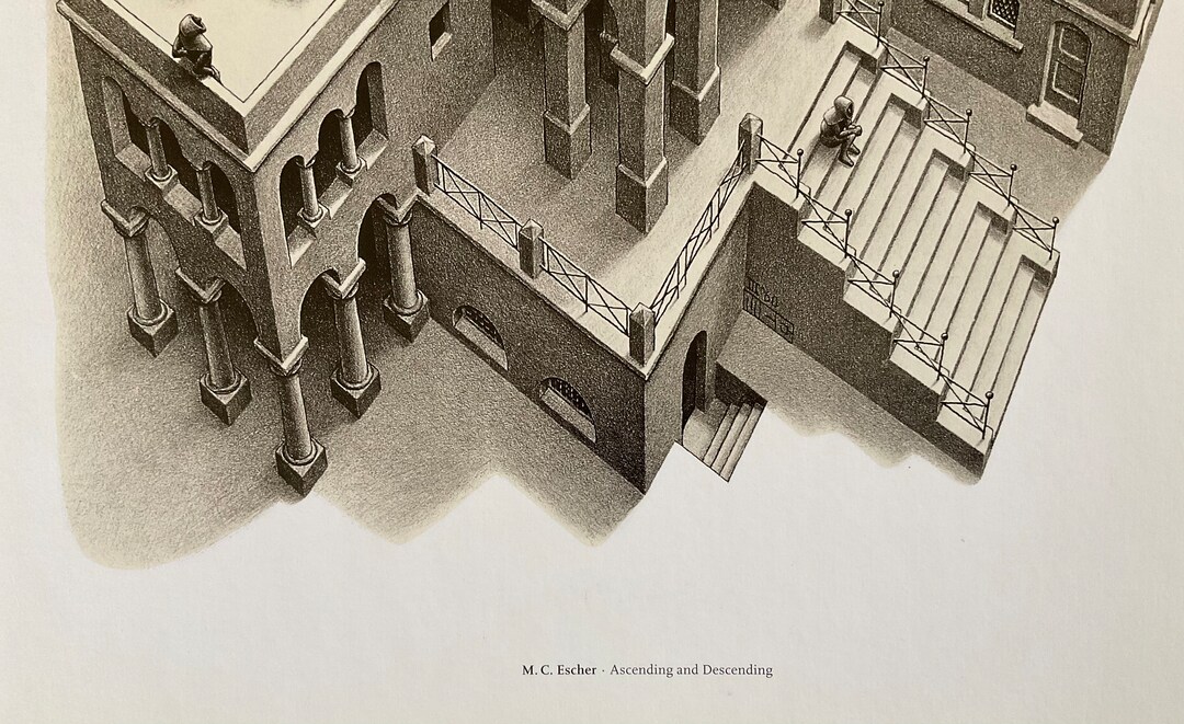 MC Escher Print, Escher Art, 
