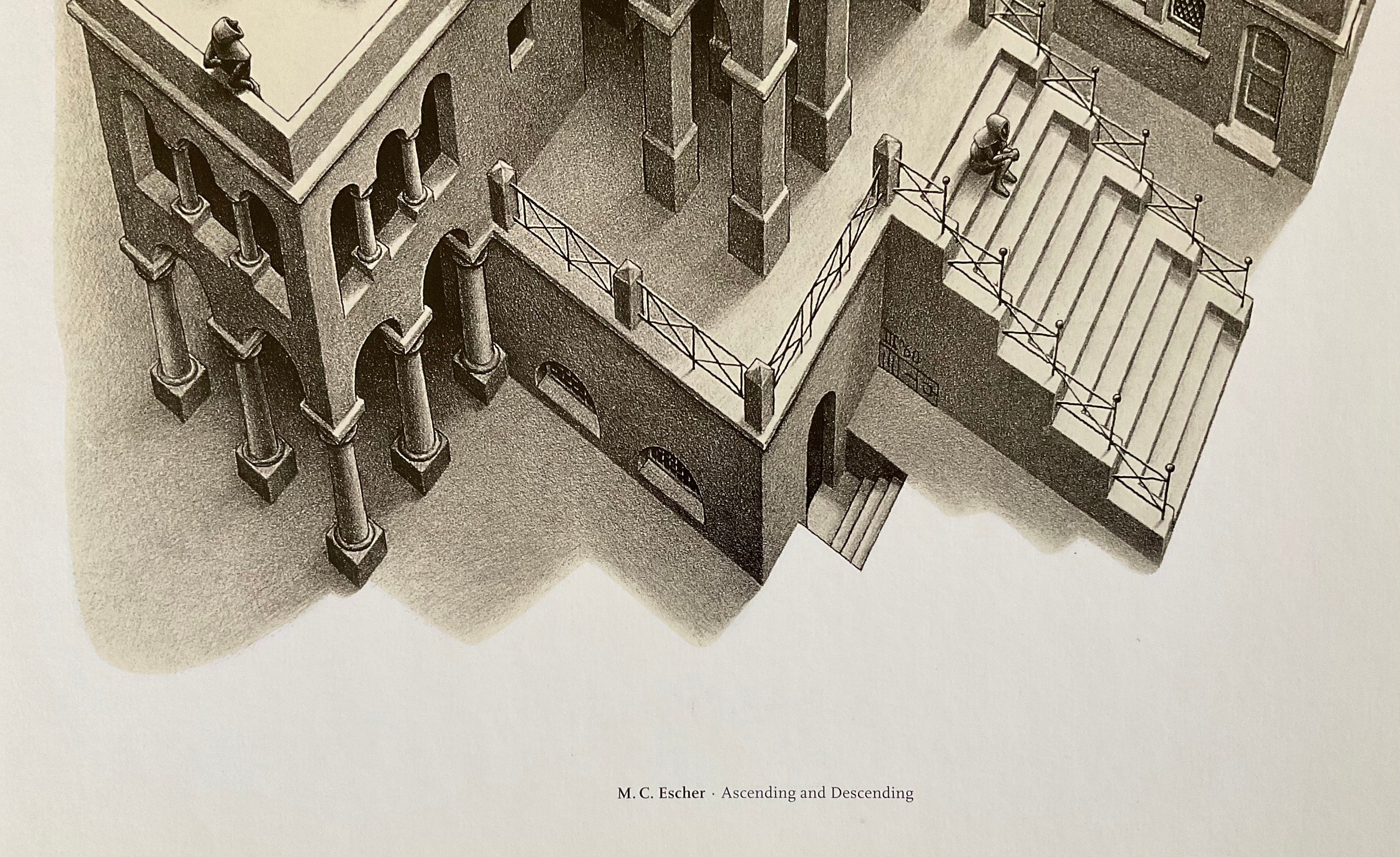 M.C. Escher - Ascending and Descending - Offset Lithograph