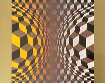 ヴィクトル・ヴァザルリ「ヴェガ・アルニー」リトグラフ、証明書