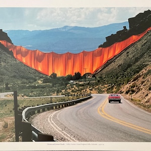 Christo and Jeanne-Claude - Valley Curtain, Colorado - Limited edition offset lithograph 36x28 cm