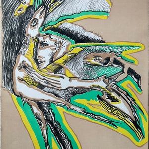 Remo Brindisi - Pastoral - lithograph limited edition 70x50 cm
