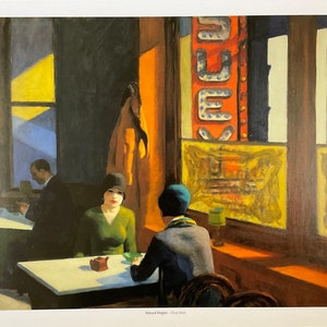 Edward Hopper - Chop Suey - offset lithograph 36x28 cm limited edition