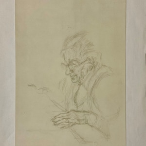 Alberto Giacometti – Porträt der Mutter – 1963, seltene Lithografie in limitierter Auflage, 50 x 32 cm