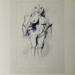 Willem De Kooning - Woman standing - limited edition lithograph 52x37 cm