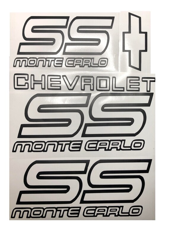 Chevy Monte Carlo Ss Decals Etsy