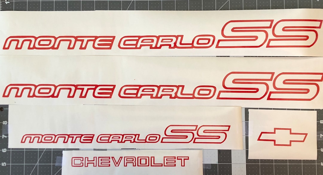 Monte Carlo SS Decals 5pc Etsy