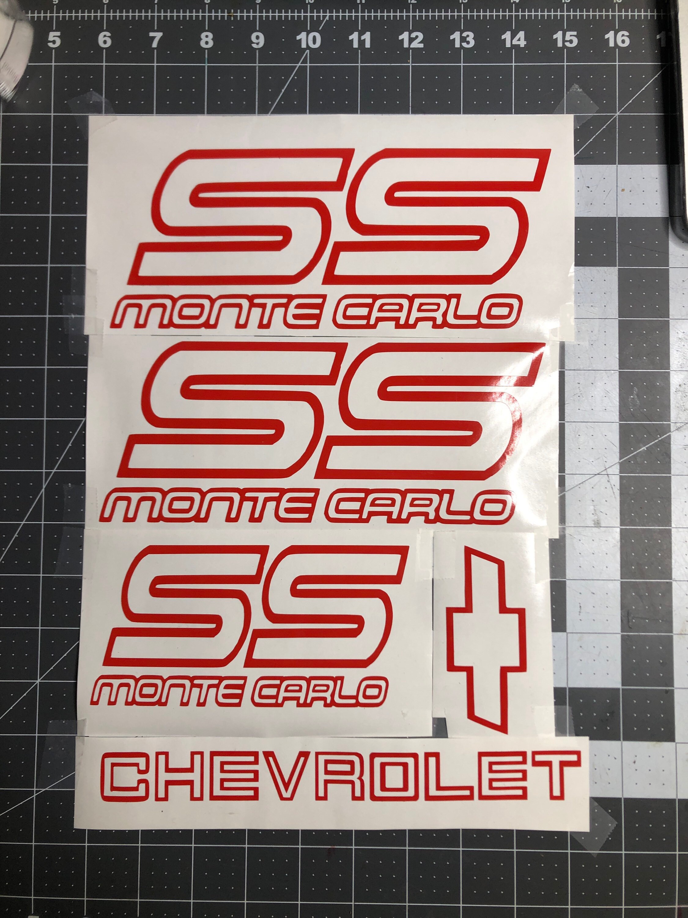 Chevy Monte Carlo Ss Decals Etsy