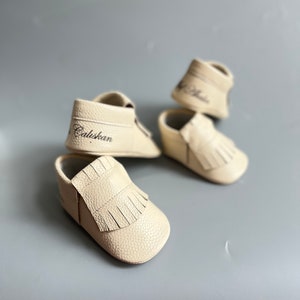 Leather Baby Moccasins, Baby Shoes with Name, Custom 1st Birthday Shoes, Personalized Moccasins, Baby Schuhe,Toddler Shoes, Baby Shower Gift