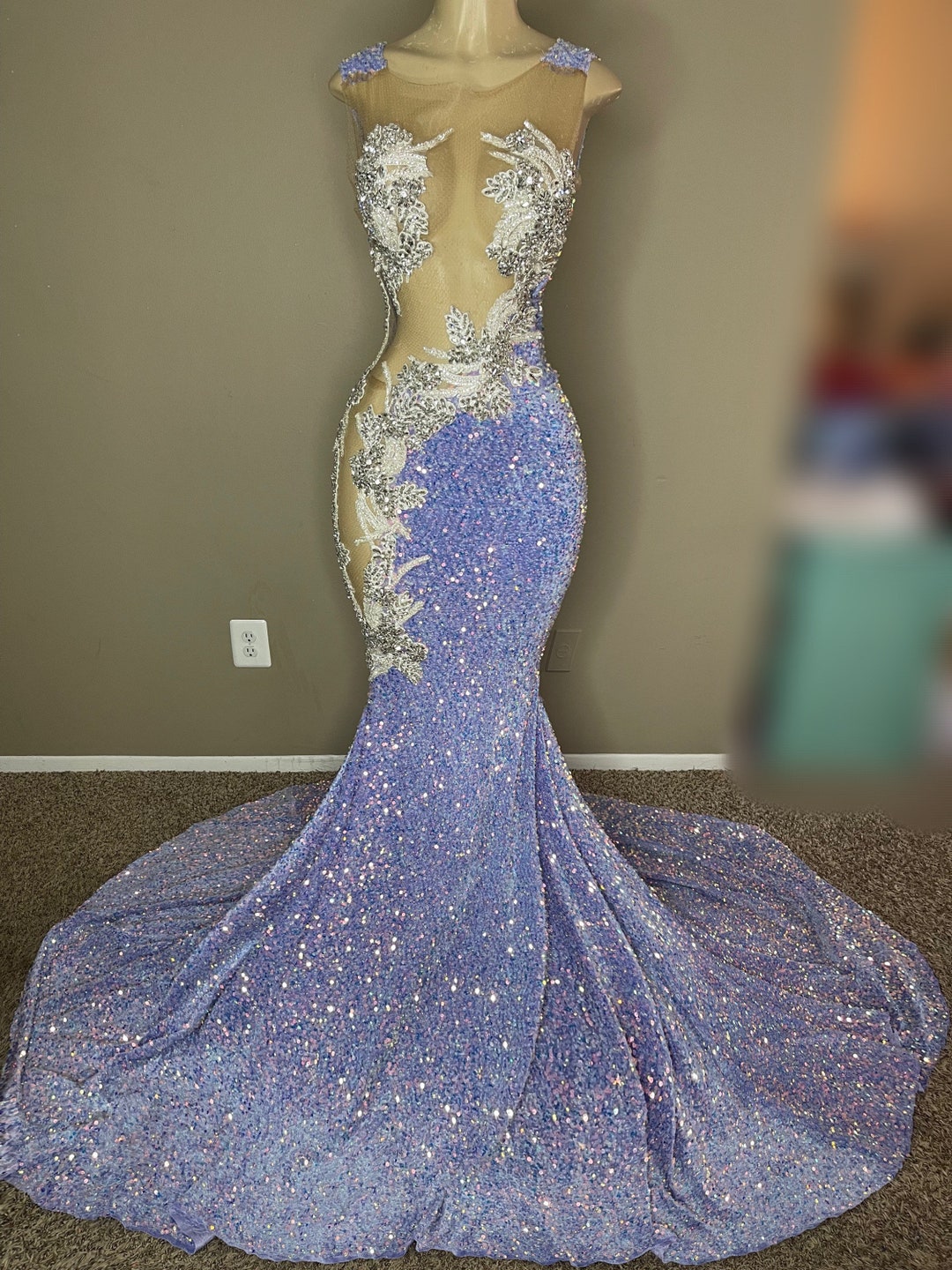 The Maddie Sequin Crystal Prom Dress - Etsy