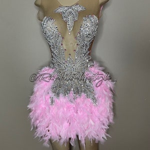 The M’Kenzie feather and crystal dress