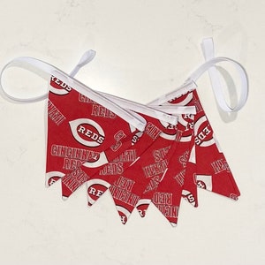 Cincinnati Reds Medium Flag Banner -Handmade - Baseball Decor for Cincinnati Fans