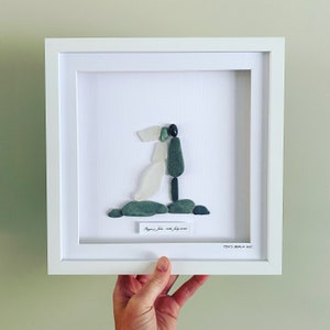 Personalised Wedding Picture • Unique Couple Gift • Sea Glass and Pebble Art Picture • Handmade in Cornwall