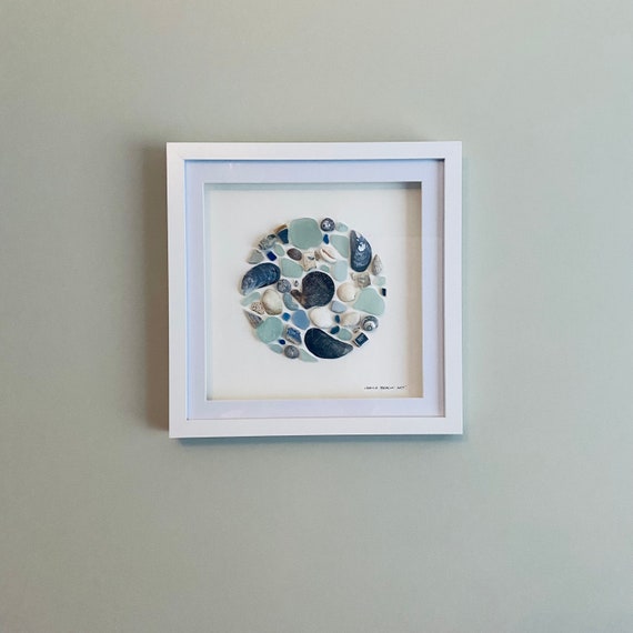 シーグラスアート　イラスト　水彩画　原画 マーメイド】シーグラスアート イラスト 水彩画 原画 - メルカリ