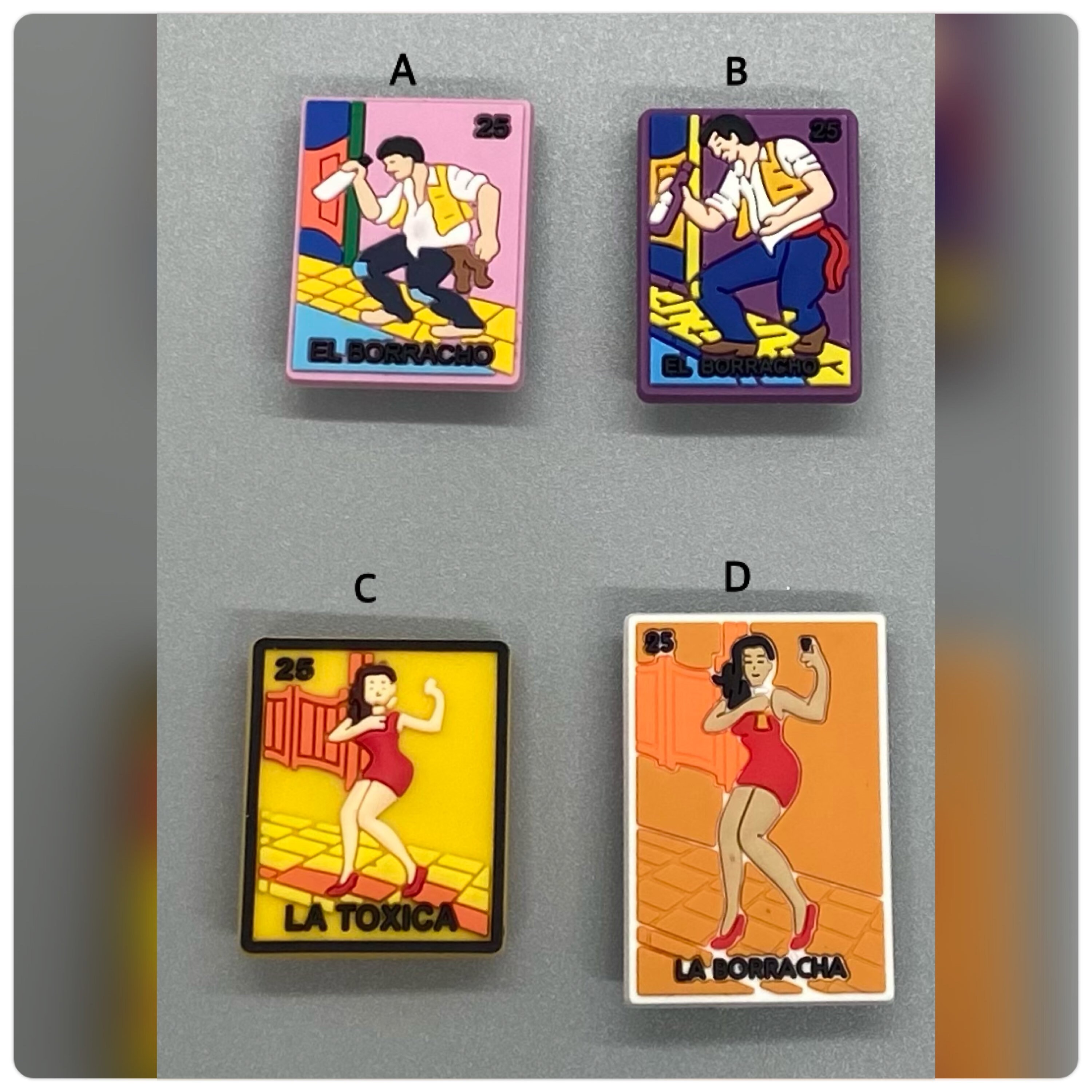 Loteria El Borracho La Borracha La Toxica Inspired Croc - Etsy Israel
