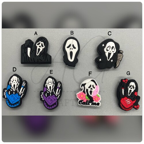 Ghost Face Croc Charm - Etsy