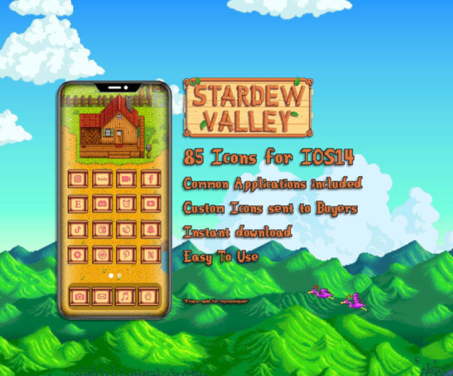 Ios Icons | Stardew Valley 85 App Icons Pack | Cute Personalized Home ...