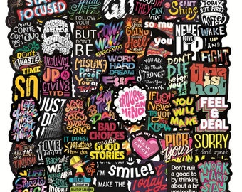 Good Vibes Sticker Pack, Waterproof Vinyl Decals for Laptop, Skateboard, and Luggage