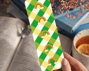 St Patrick's Day Bookmark Set | Shamrock Rainbow Leprechaun Design | Lucky Reader Gift