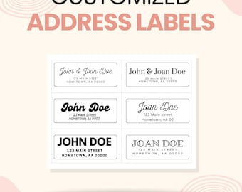 Custom Address Labels 1x2.6 Mailing Stickers Personalized Return Labels