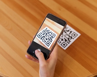 Custom QR Stickers 1X1 Inch Business Packaging and Personal Branding Scan and Go