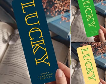 Lucky Quote Bookmark – Reading Gift