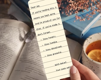 Motivational Quote Bookmark – Encouragement Gift for Readers and Students