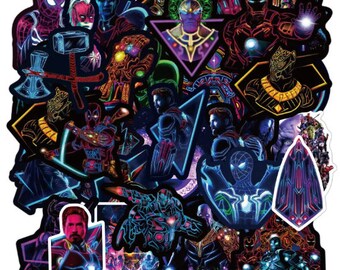 Marvel Avengers Stickers, Waterproof Vinyl Decals (50 PCS)