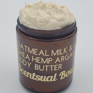 Oatmeal Milk Honey All-Natural Shea Hemp Body Butter - Nourishing Comfort for Your Skin