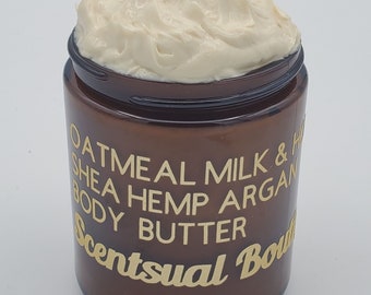 Oatmeal Milk Honey All-Natural Shea Hemp Body Butter - Nourishing Comfort for Your Skin