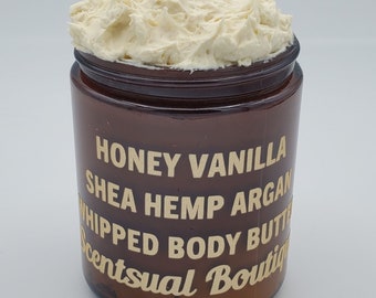 Honey Vanilla All-Natural Shea Hemp Body Butter - Luxurious Moisture