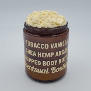 Tobacco Vanilla All-Natural Shea Hemp Argan Body Butter - Rich Hydration with a Seductive Twist