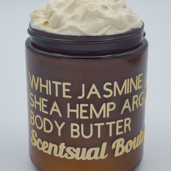 Jasmine Silk All-Natural Shea Hemp Argan Body Butter - Luxurious Indulgence for Your Skin