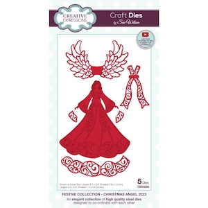 Festive Christmas Angel 2023 Cutting Dies | Creative Expressions Metal Angel Dies | DIY Card Making Supplies