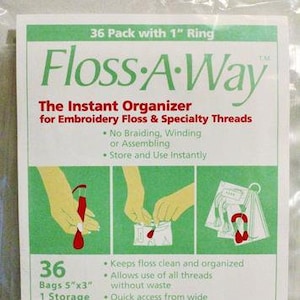  ACTION BAG Floss-A-Way Organizer, 3 by 5-Inch, 100-Pack :  Health & Household