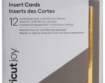 Cricut Joy Metallic Gray/Gold Insert Cards | Blank Cards | Die Cutting