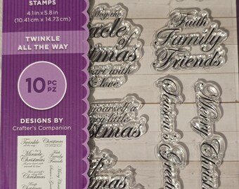 Twinkle All The Way Acrylic Stamps by Crafter's Companion | Sara Davis Stamping