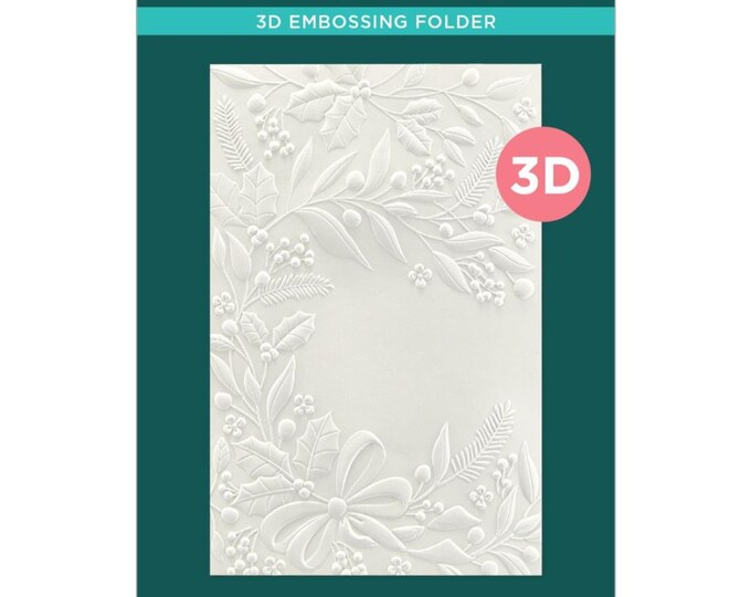 Holiday Floral Swag 3D Embossing Folder 5.5"x8.5" | Spellbinders 3D ...